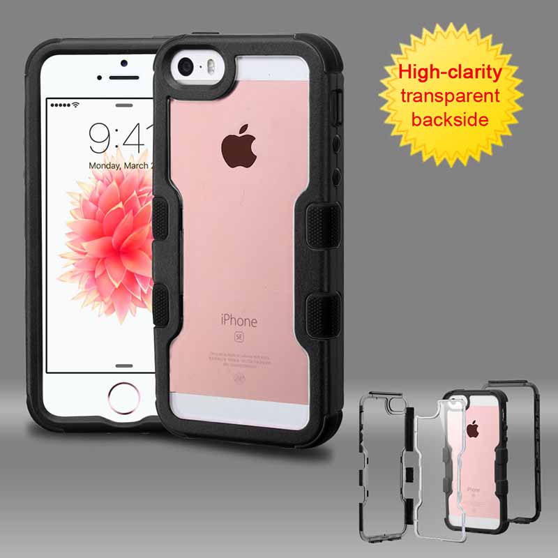 mobiletech-iphone-5-mybat-Natural-Black-Frame-Transparent -Black-TUFF-Vivid-Hybrid-Protector-Cover